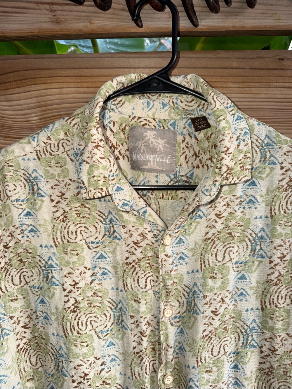 Vintage Margaritaville Short-Sleeve Floral Button-Down Shirt